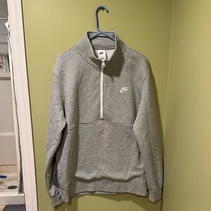 Nike Men's Zip-Up Sweater in Gray